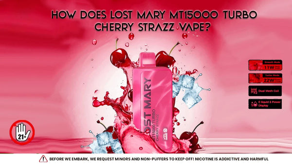 lost mary strazz flavor Cherry Strazz Lost Mary MT15000 Turbo Vape main image 1