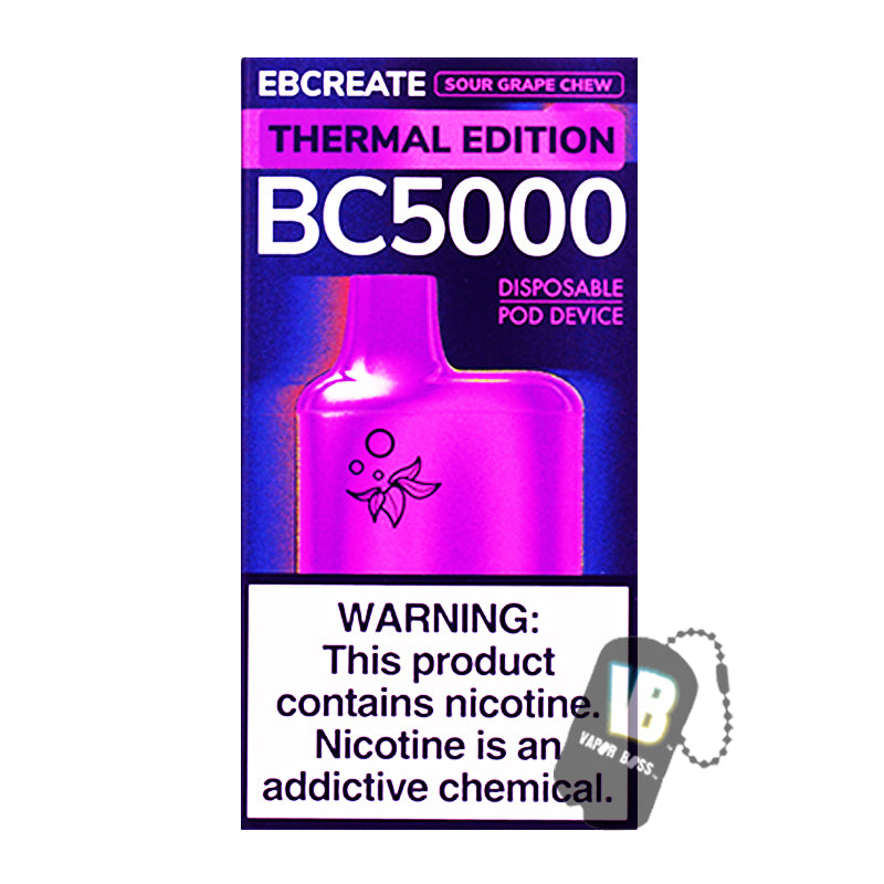 EB Create Elf Bar BC5000  Thermal Edition Disposable Vape Sour Grape Chew