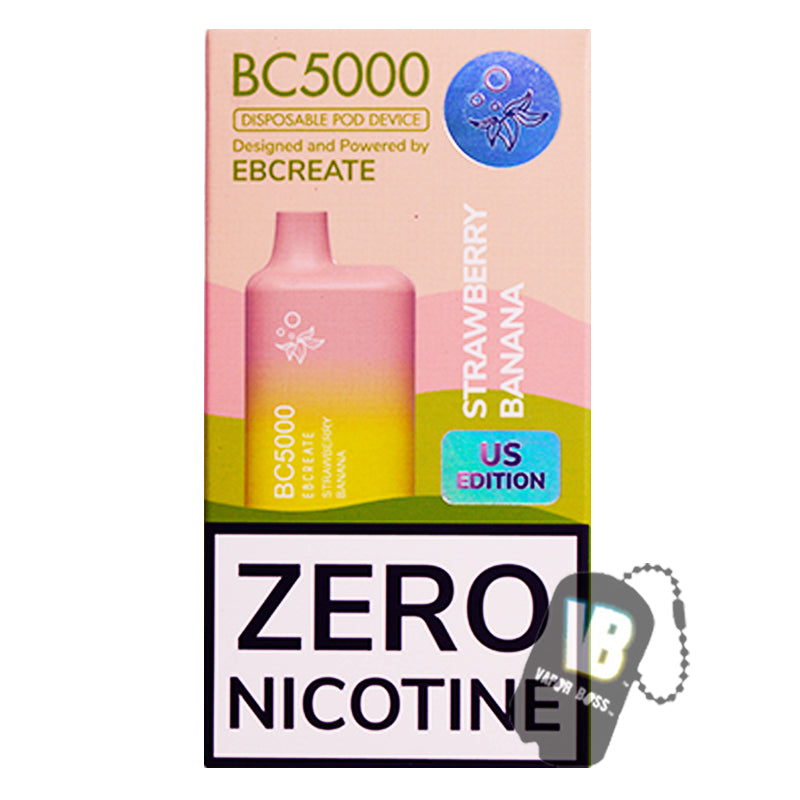Elf bar Zero Nicotine BC5000 Strawberry Banana 