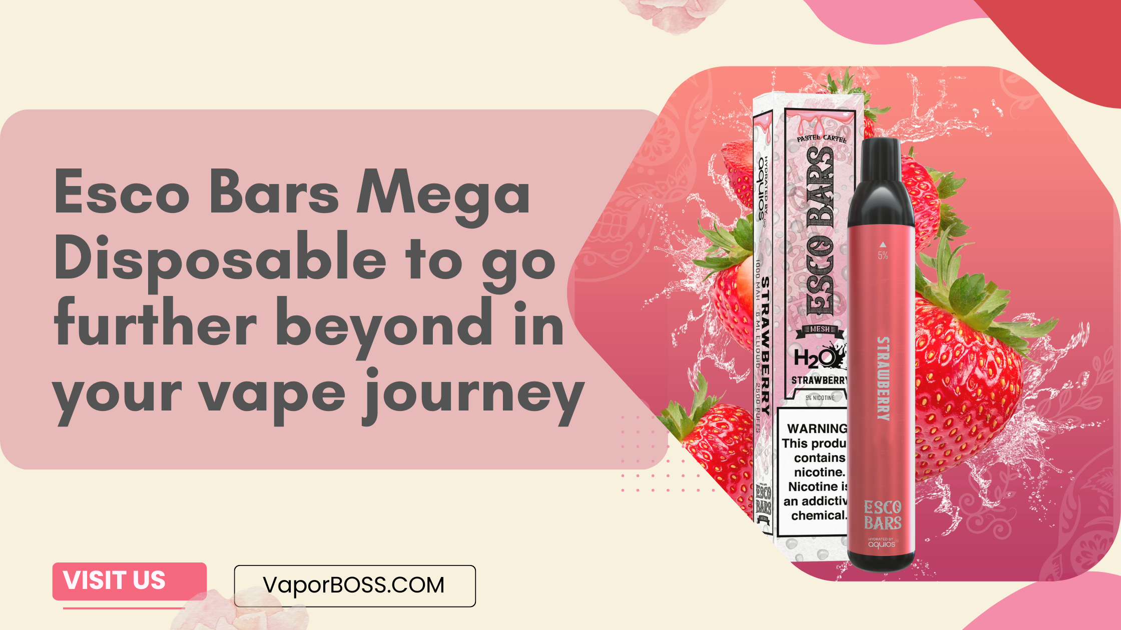 Esco Bars Mega Disposable to go further and beyond in your vape journey