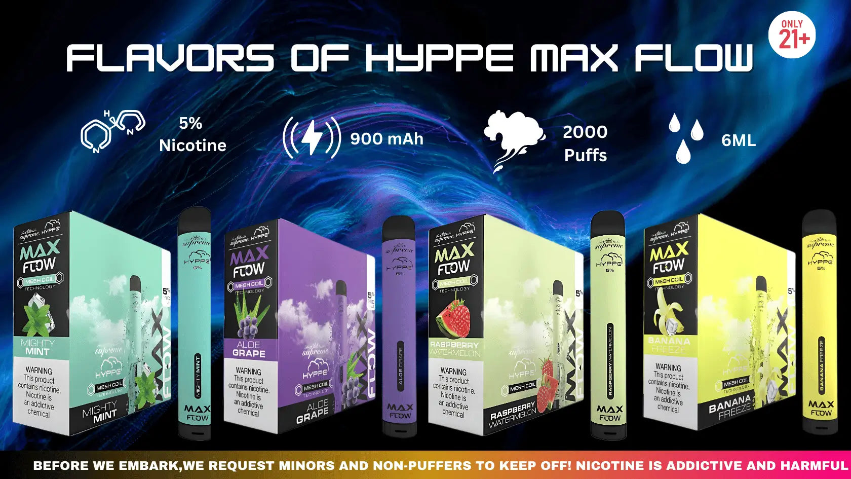 Hyppe Max Flow Flavors