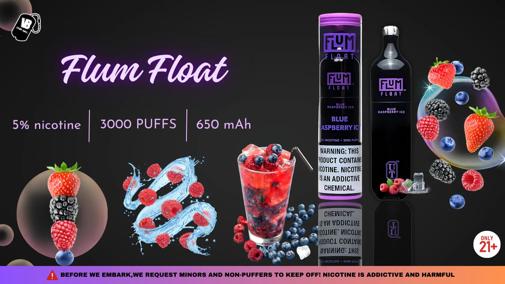 Flum Float Blue Raspberry Ice