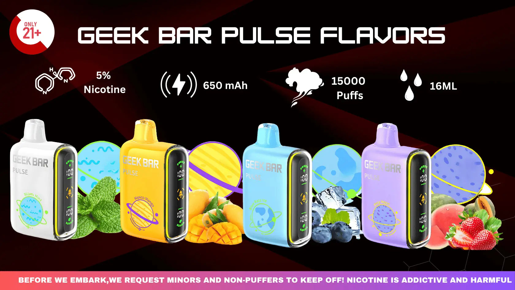 Geek Bar Pulse Flavors