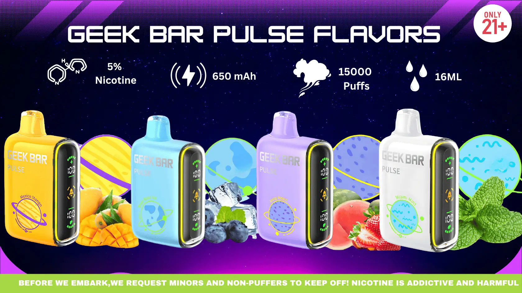 Geek Bar Pulse Flavors