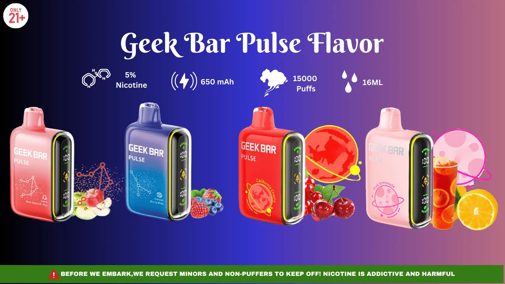 Geek Bar Pulse Flavors