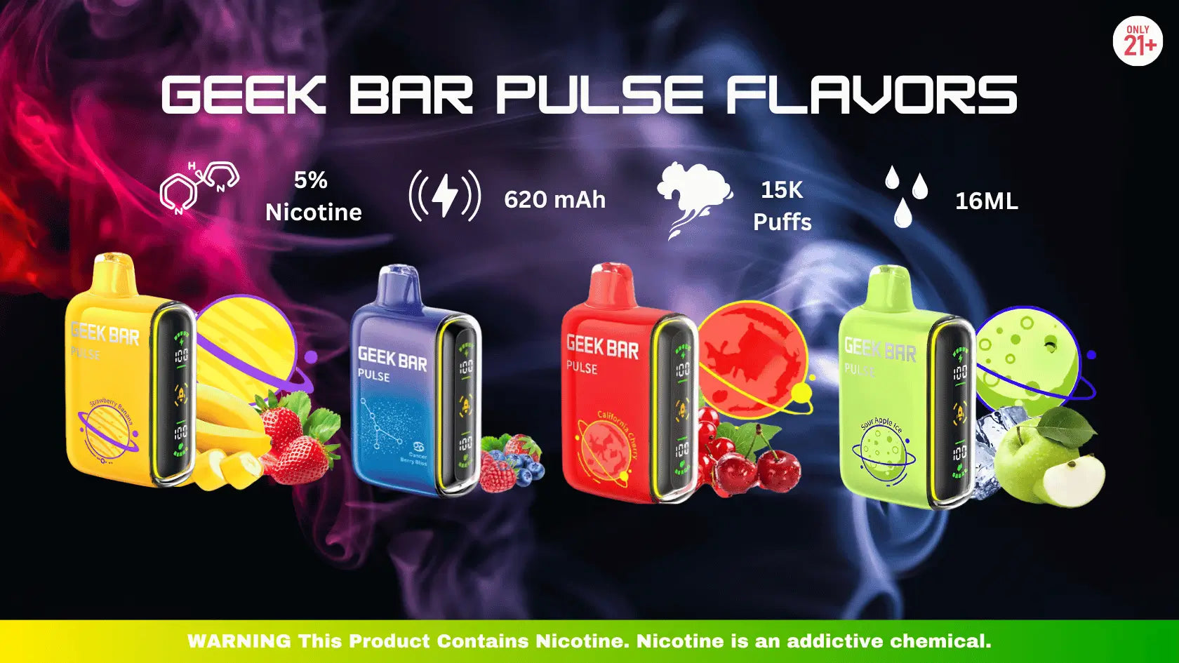 Geek Bar Pulse Mode Flavors