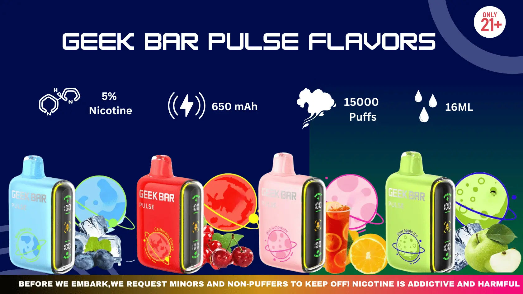 Geek Bar Pulse Flavors