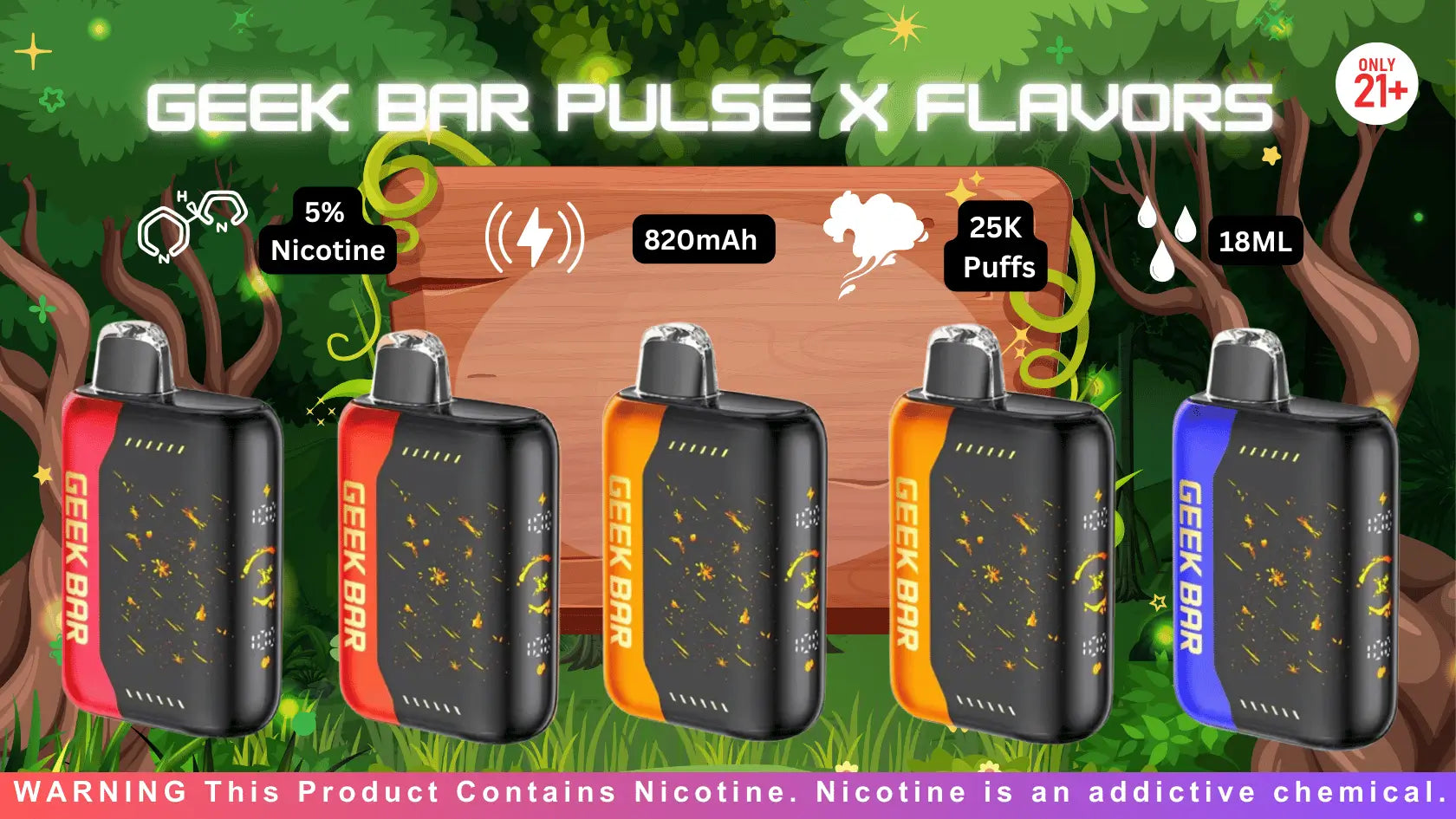 Geek Bar Pulse X Flavors