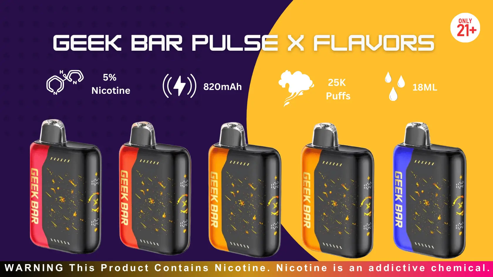 Geek Bar Pulse X Flavors