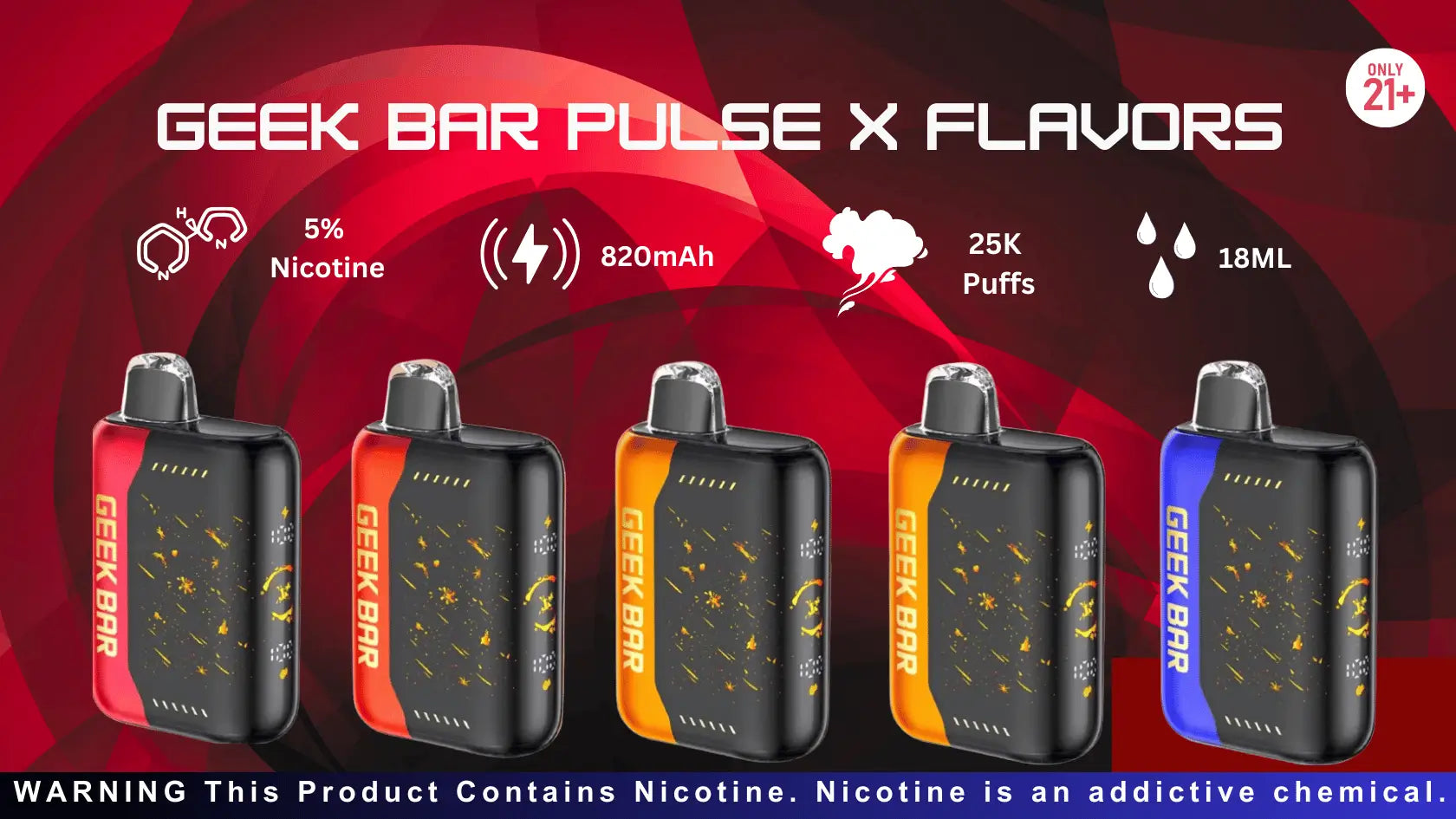 Geek Bar Pulse X Flavors