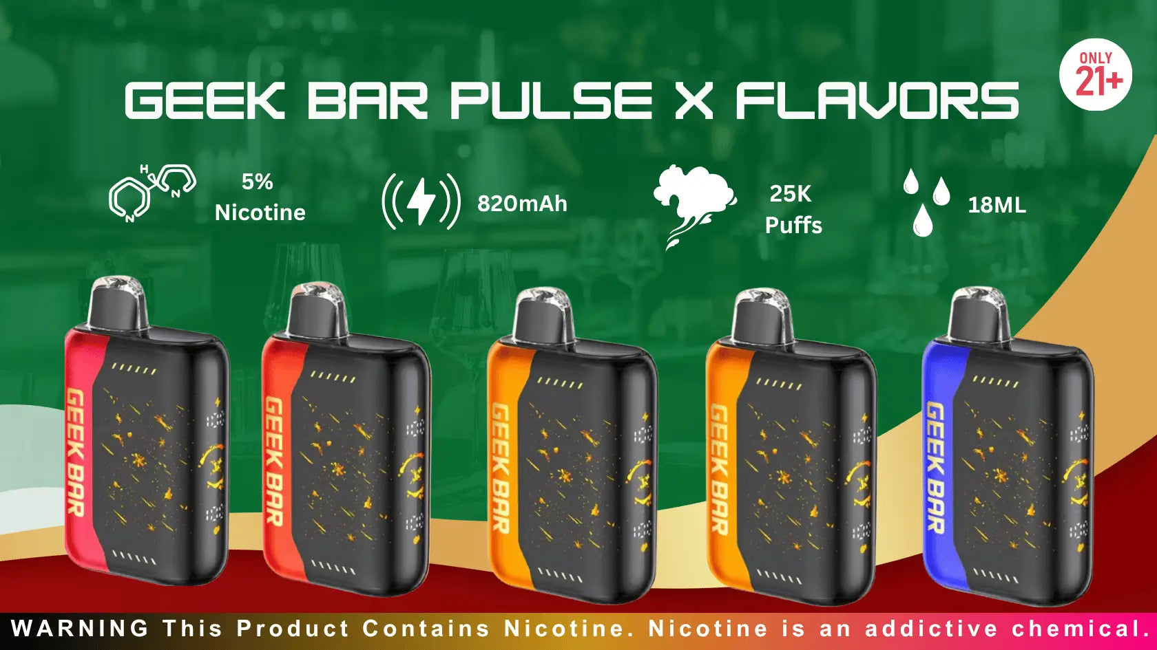 Geek Bar Pulse X Flavors