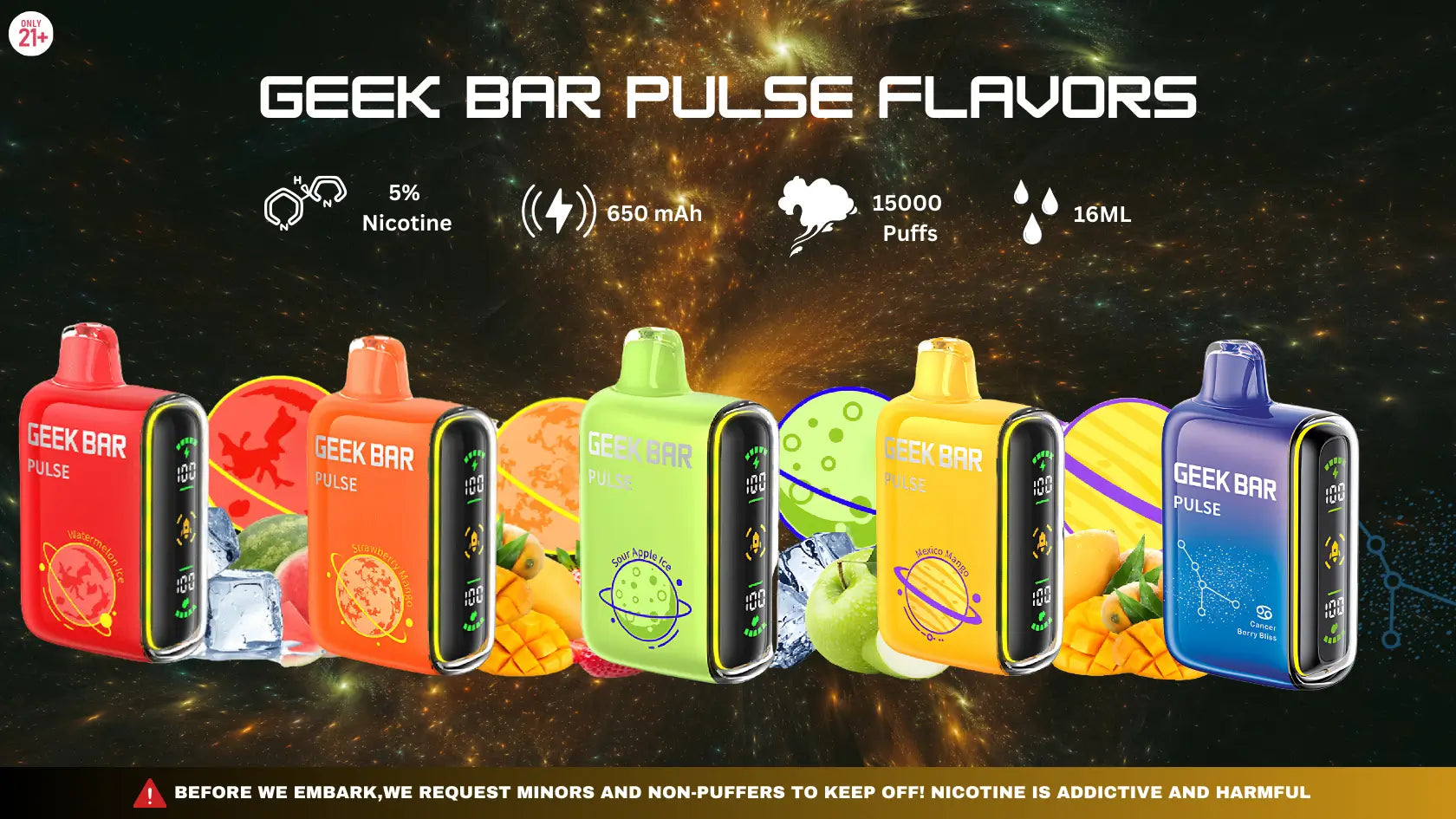 Geek Bar Pulse Pulse Flavors