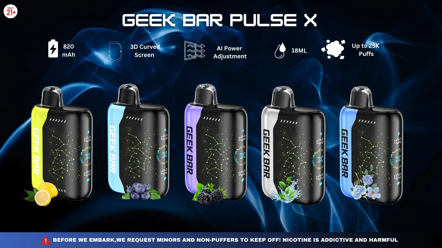 Geek Bar Pulse X 25K Flavors