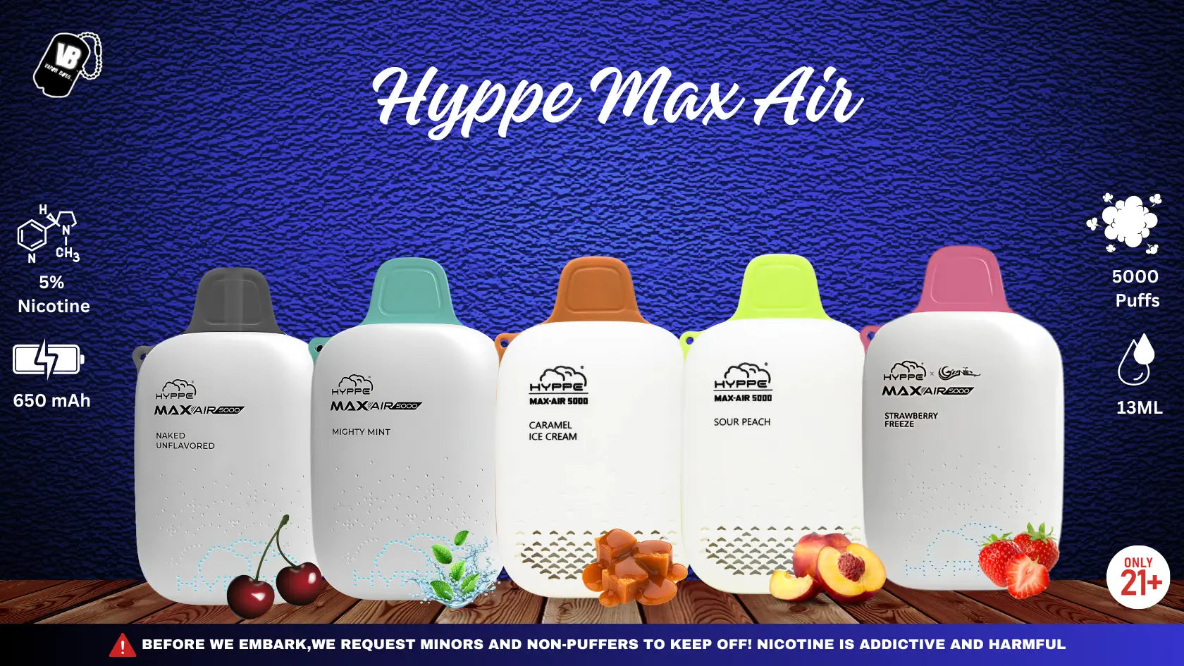 Hyppe Max Air Flavors