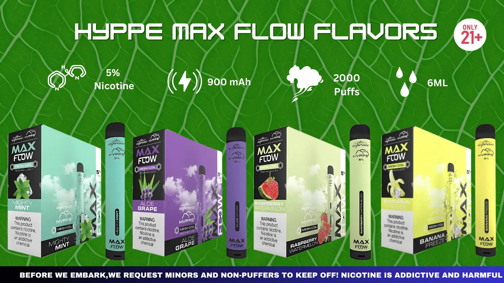 Hyppe Max Flow Flavors