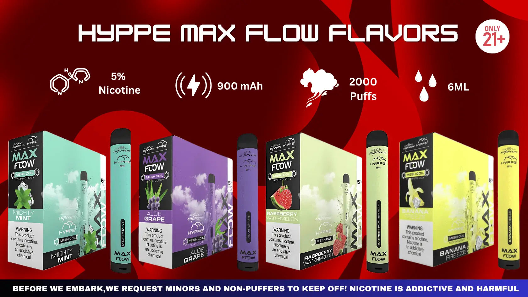 Hyppe Max Flow Flavors