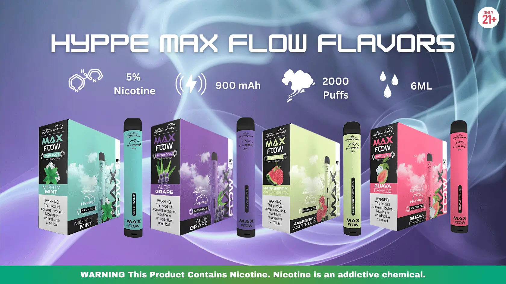 Hyppe Max Flow Flavors