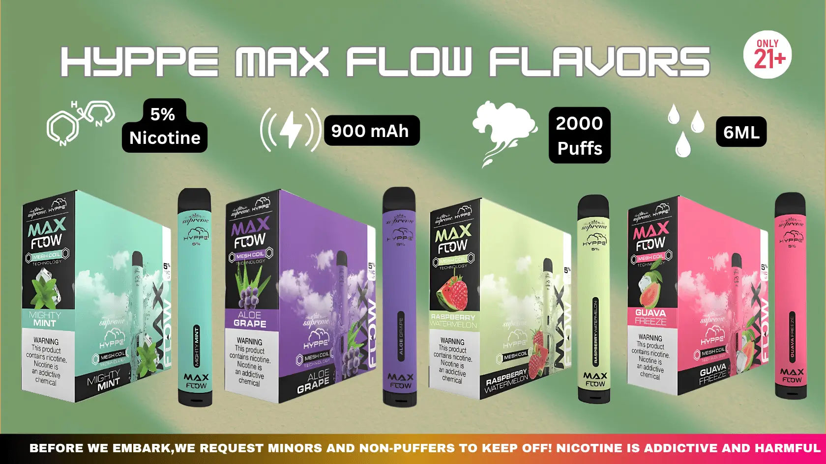 Hyppe Max Flow Flavors
