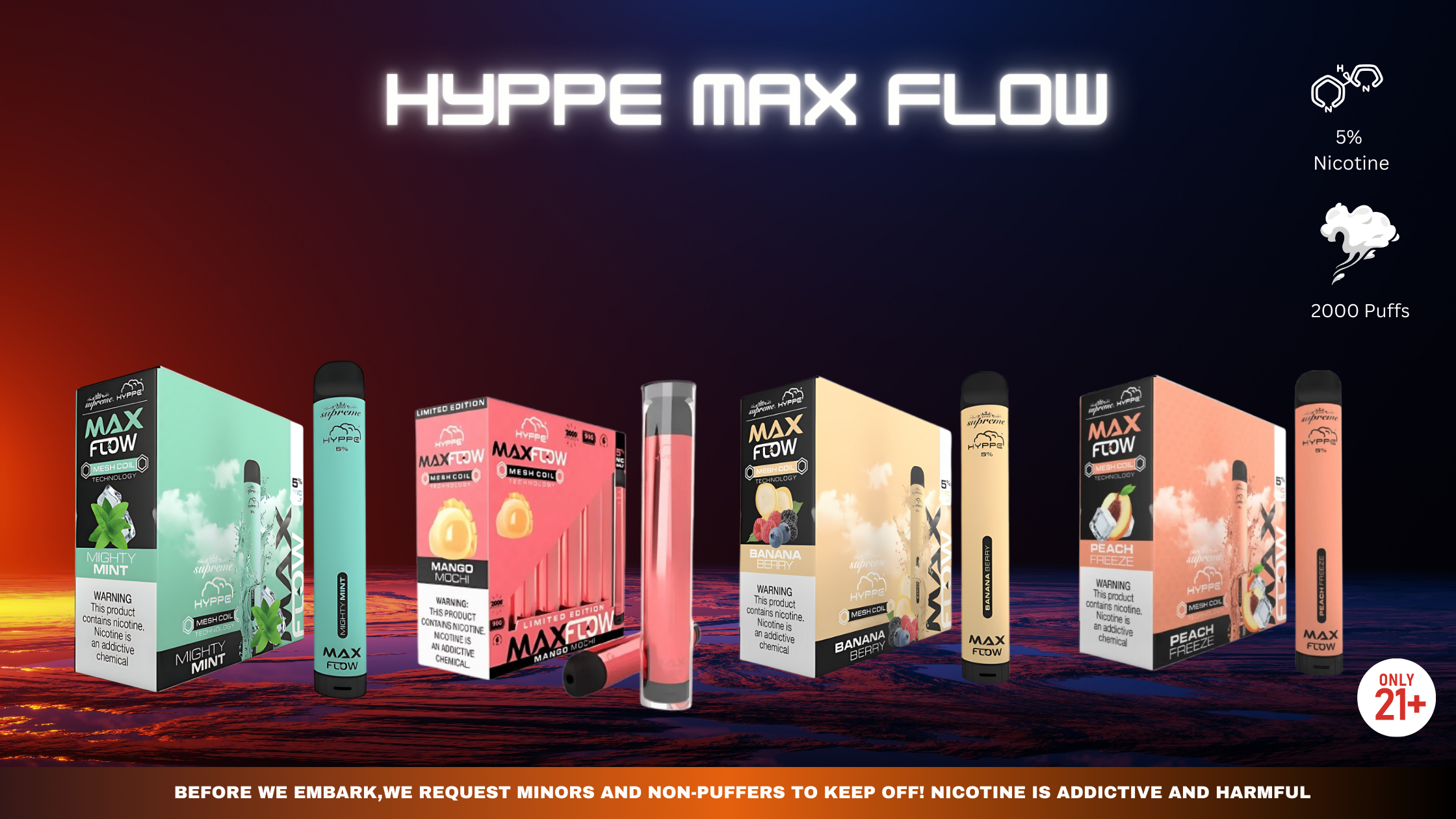 Hyppe Max Flow Vape Rich Flavors & Powerful Performance Hyppe Max Flow Vape Rich Flavors & Powerful Performance