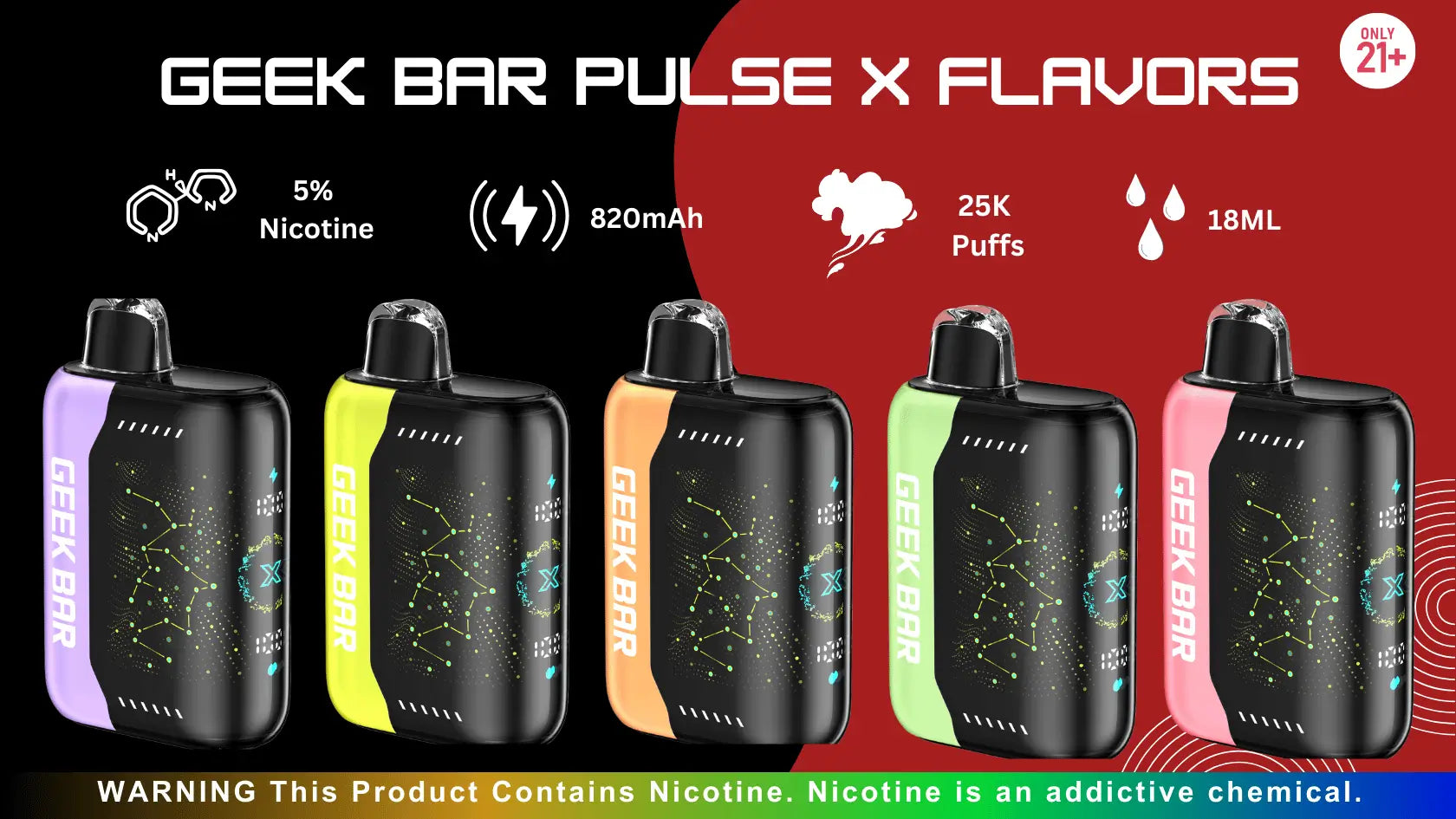 Geek Bar Pulse X Flavors
