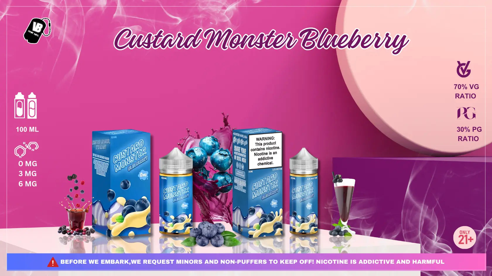 Custard Monster Blueberry E-Liquid