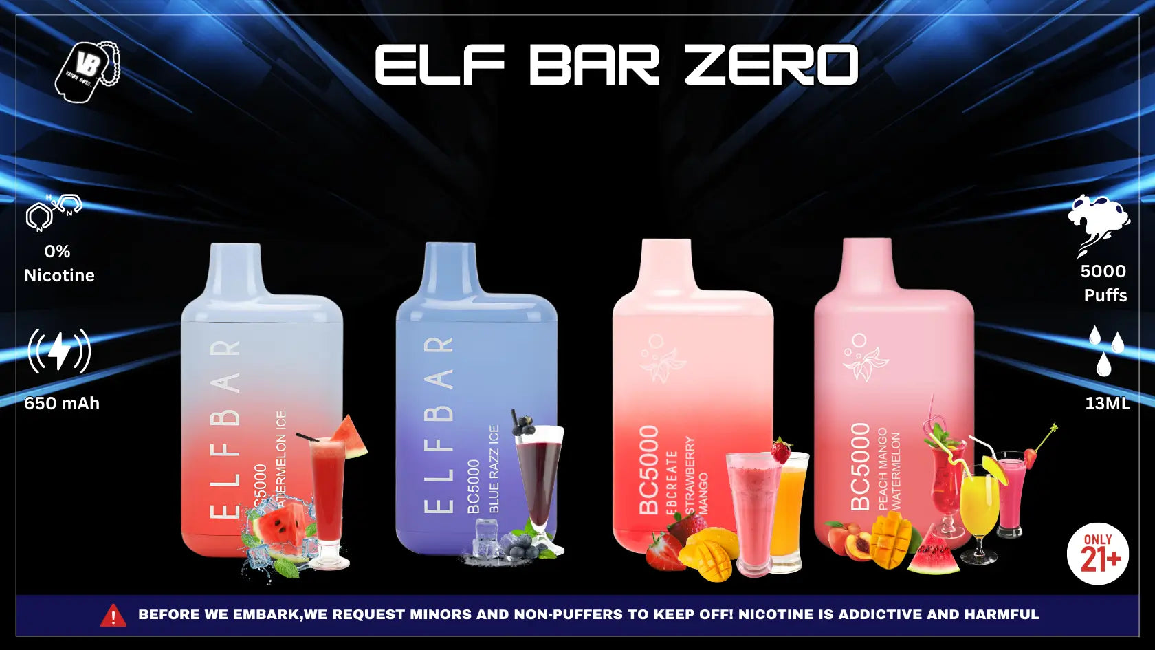 ELF Bar Zero BC5000 Flavors