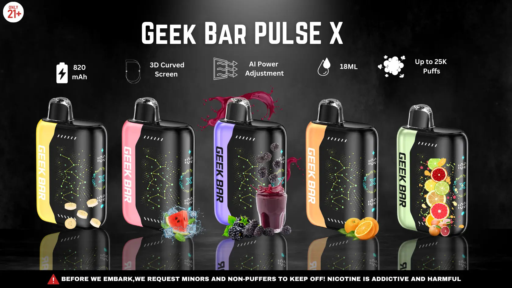 Geek Bar Pulse X Flavors