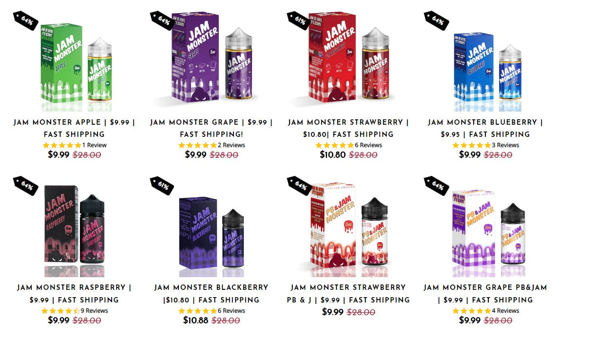 Jam Monster e-cigarette Reviews: Features and Flavours