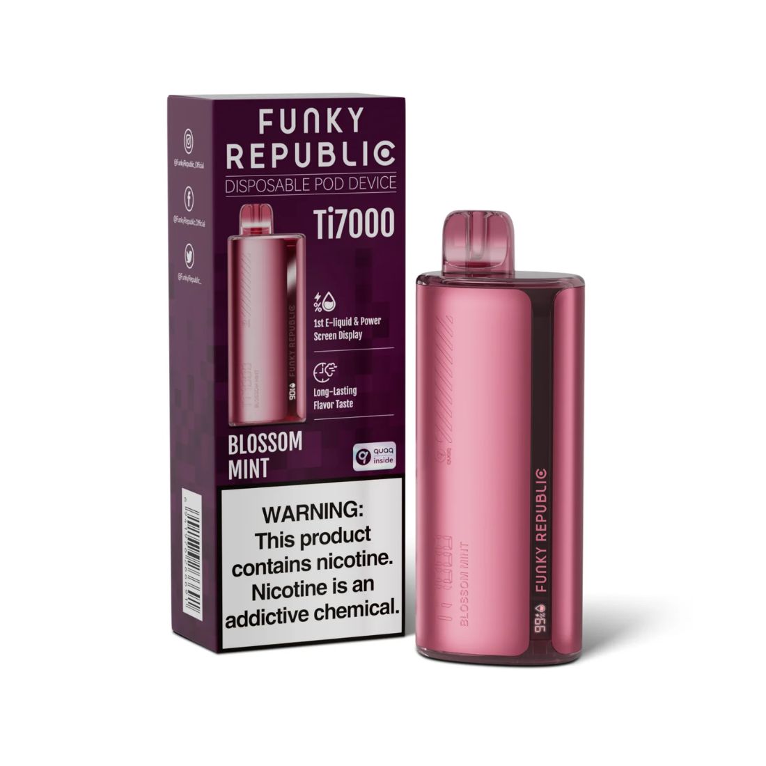 Blossom Mint Funky Republic Ti7000 Vape | $11.99 | 5% Nicotine Blossom Mint Funky Republic Ti7000 Vape | $11.99 | 5% Nicotine