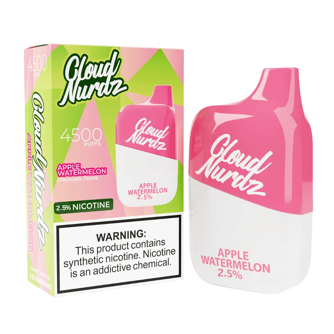 Cloud Nurdz 4500 Apple Watermelon-2.5%