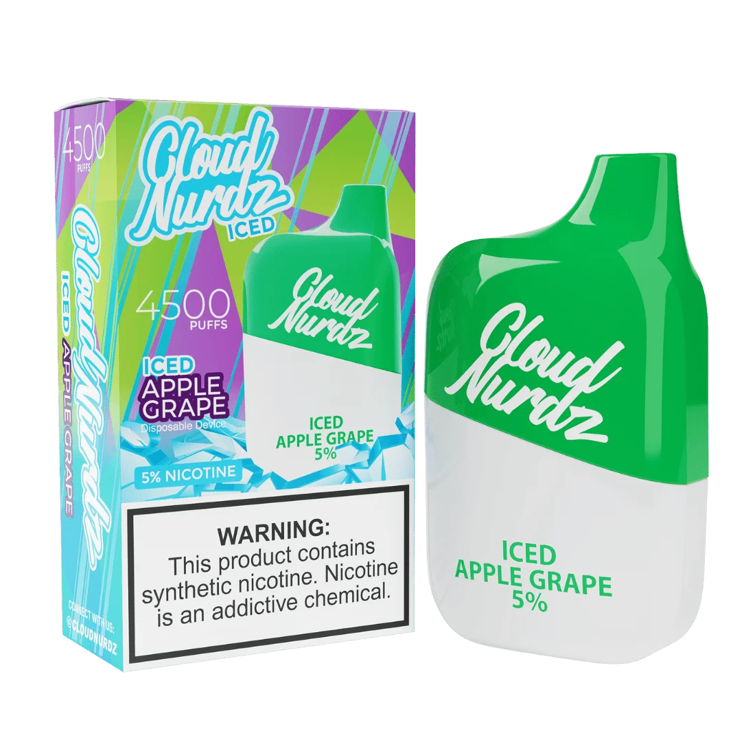 Cloud Nurdz4500 Iced Apple Grape 5%