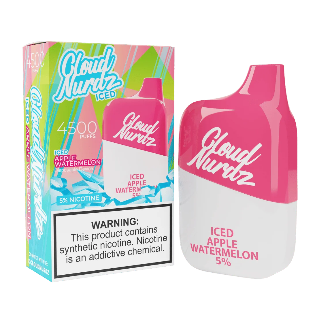 Cloud Nurdz 4500 Iced Apple Watermelon 5%