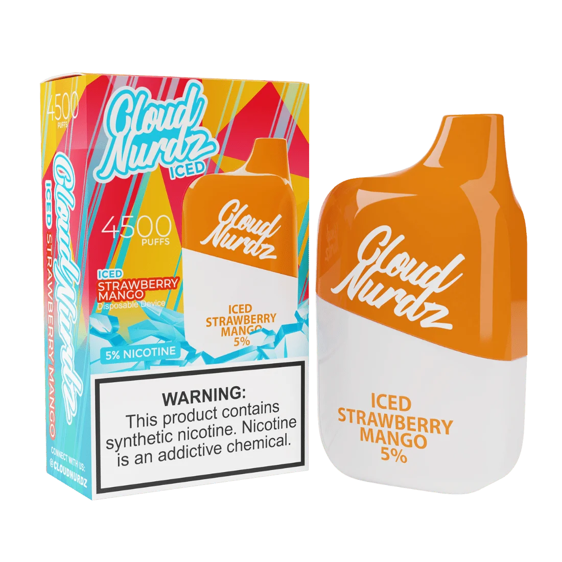 Cloud Nurdz4500 Iced Strawberry Mango 5%