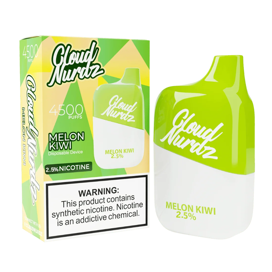 Cloud Nurdz 4500 Melon Kiwi 2.5%