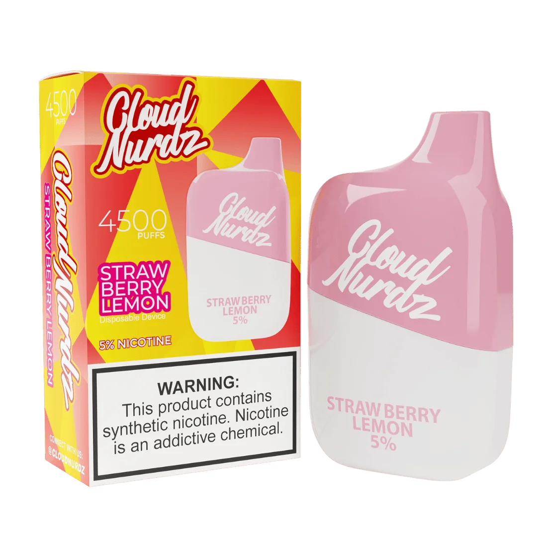 Cloud Nurdz 4500 StrawBerry Lemon 5%