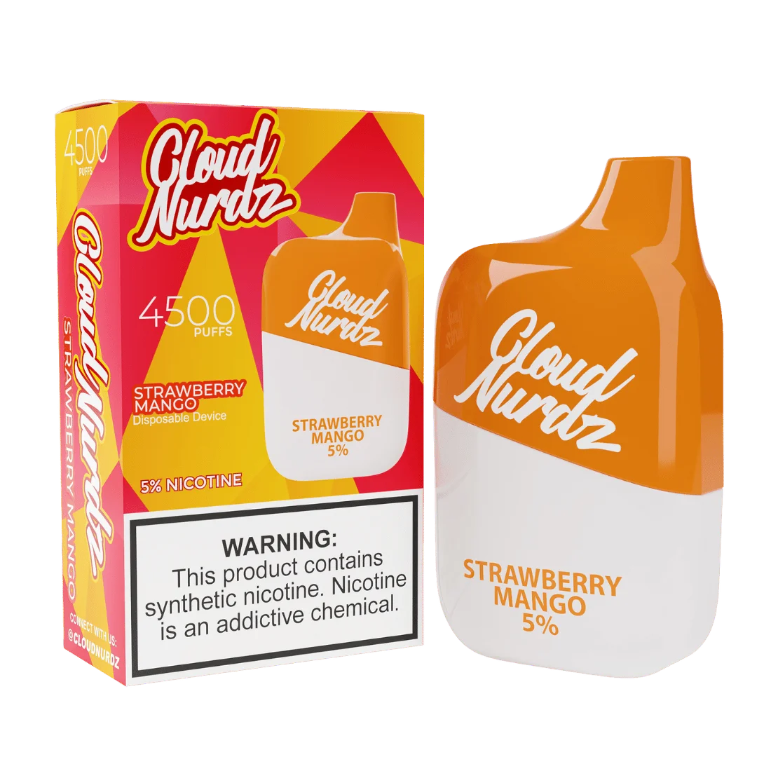 Cloud Nurdz 4500 StrawBerry Mango 5%