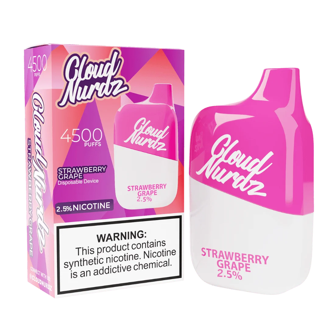 Cloud Nurdz 4500 Strawberry Grape  2.5%