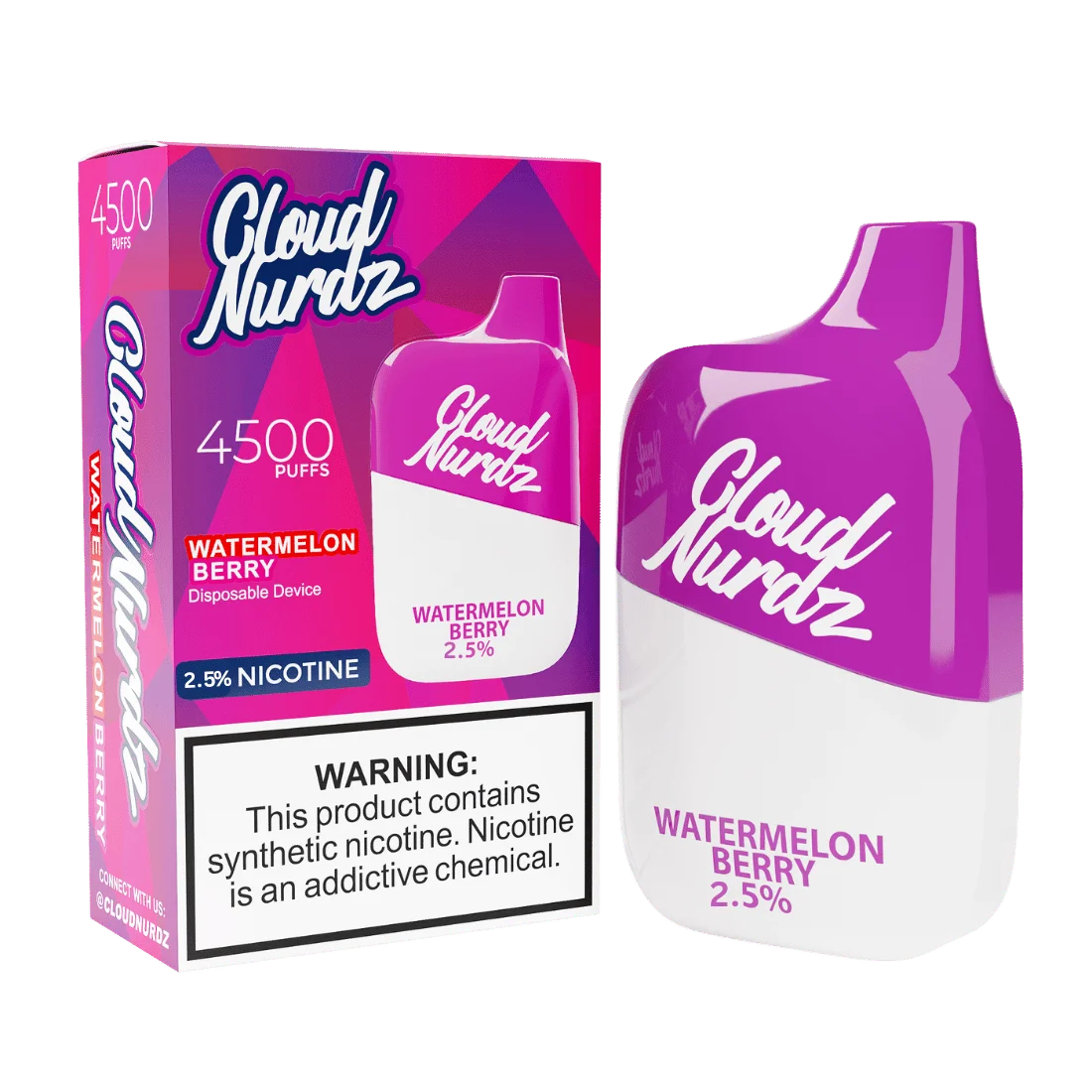 Cloud Nurdz 4500 Watermelon Berry 2.5%