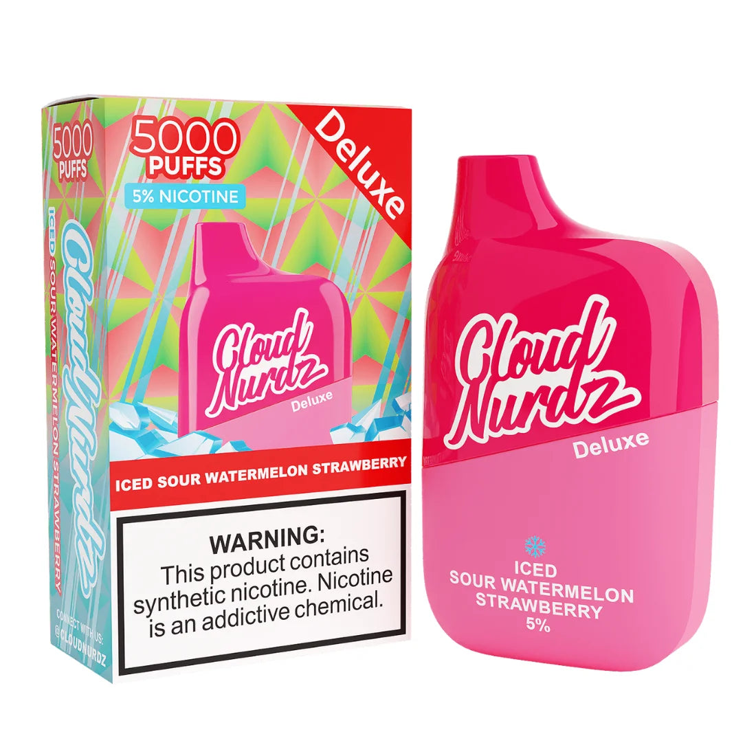 Cloud Nurdz 5000 Iced Sour Watermelon Strawberry