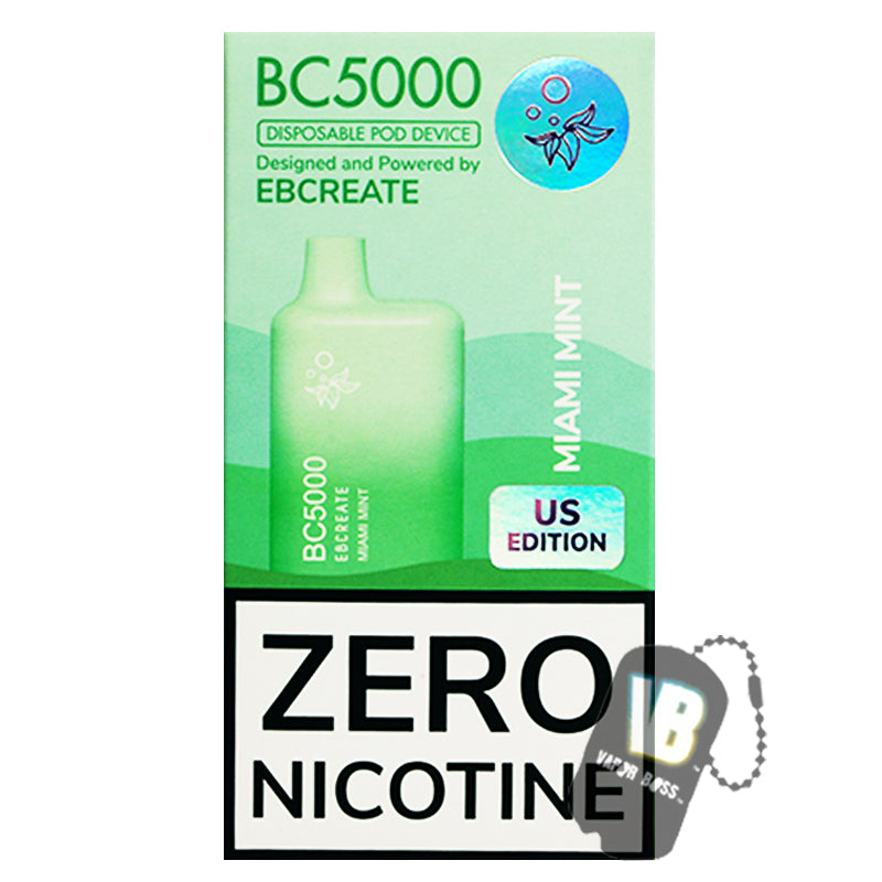 Elf bar Zero Nicotine BC5000 Miami Mint