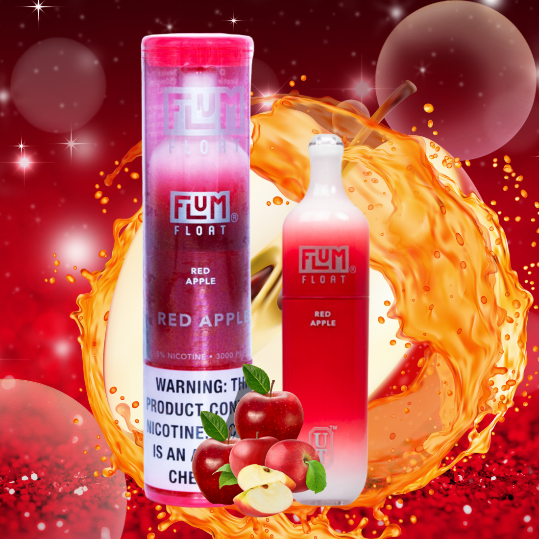 Flum Float Red Apple - $10.00 Flum Float Red Apple - $10.00