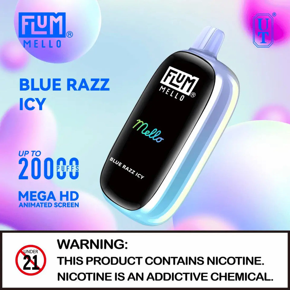 Flum Mello Blue Razz Icy 20000 Puffs Disposable Vape Flum Mello Blue Razz Icy 20000 Puffs Disposable Vape