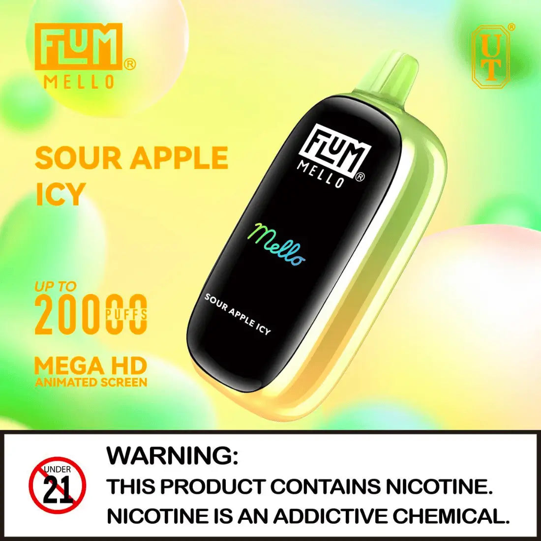 Flum Mello Sour Apple Icy 20000 Puffs Disposable Vape Flum Mello Sour Apple Icy 20000 Puffs Disposable Vape