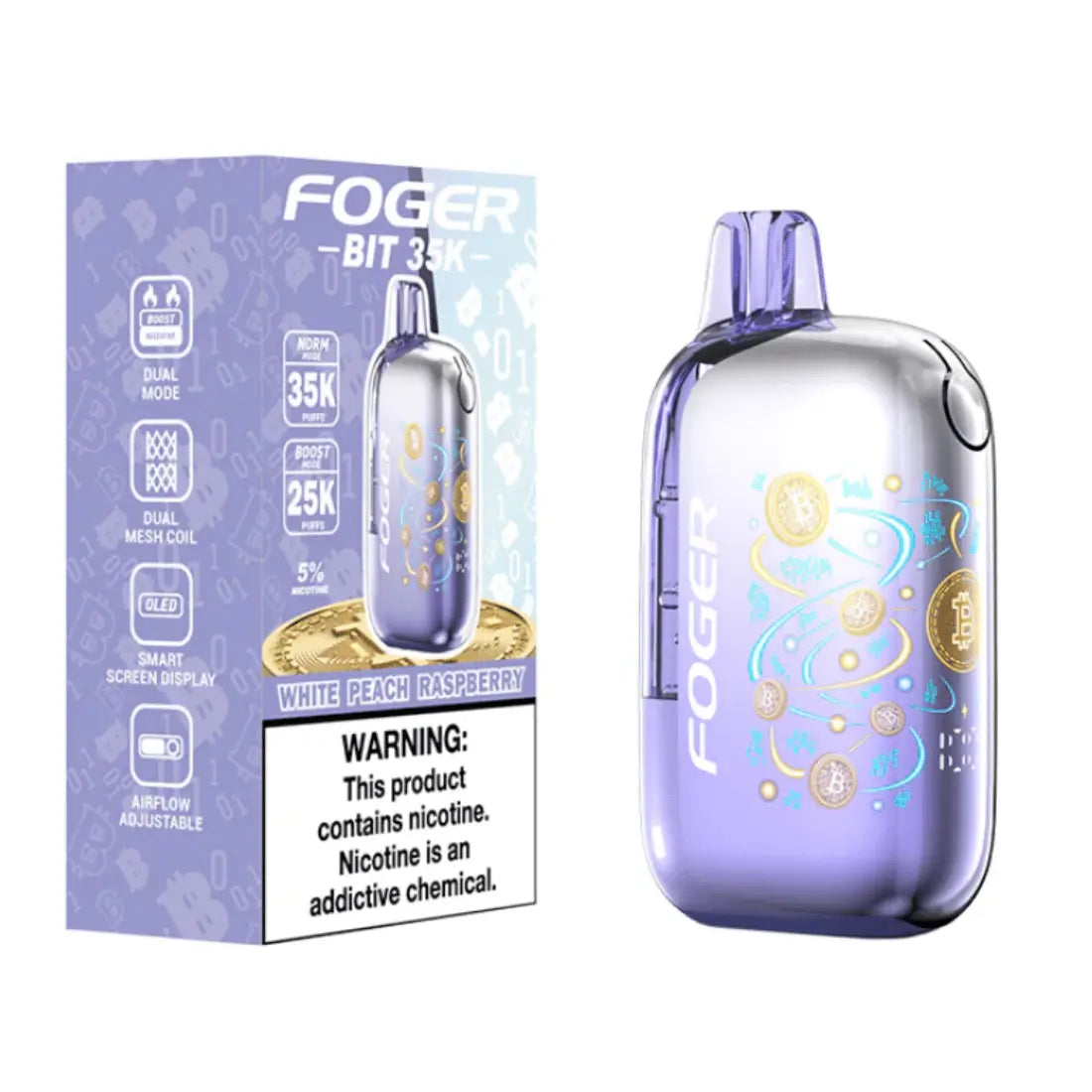Foger Bit White Peach Raspberry