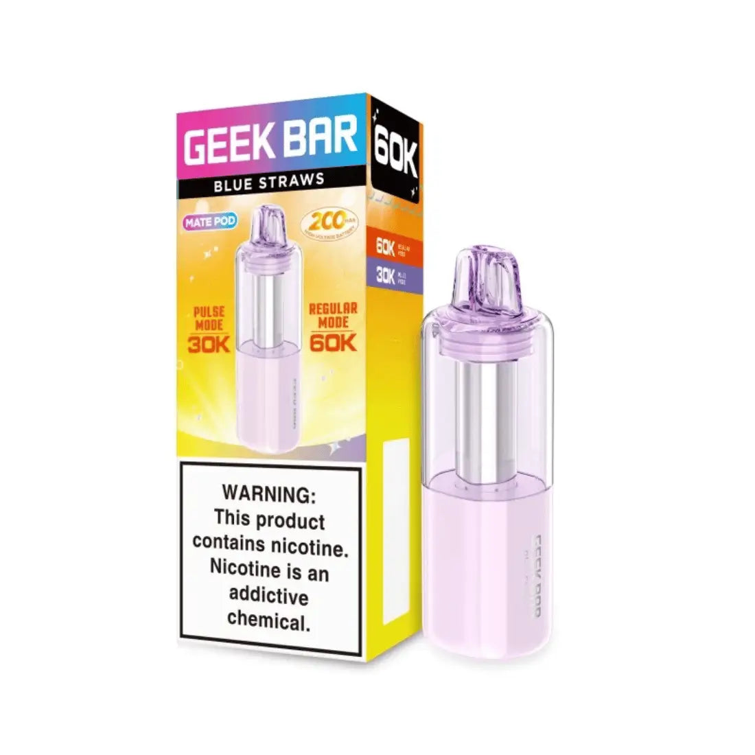 Geek Bar Mate Pod Blue Straws