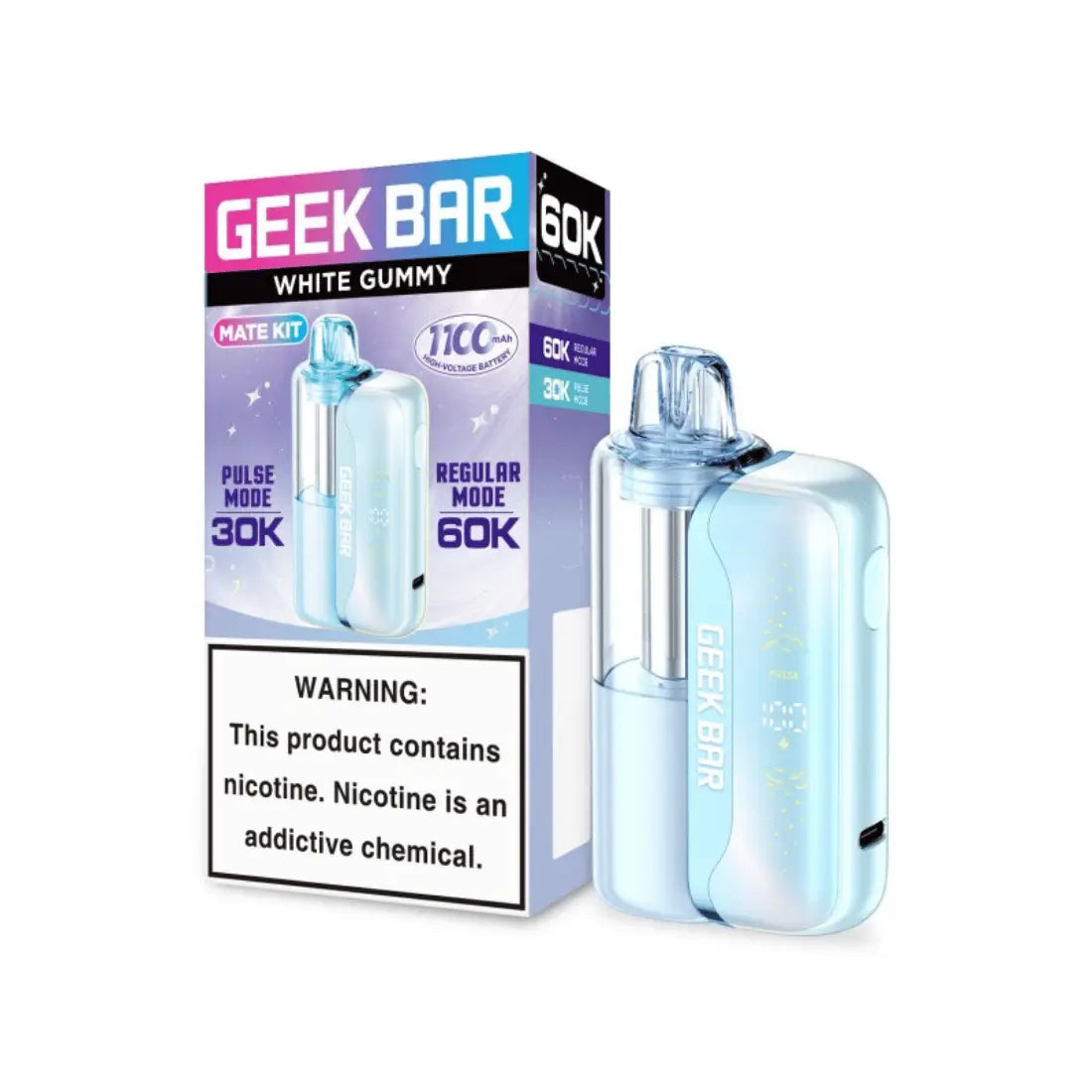 Geek Bar Mate White Gummy
