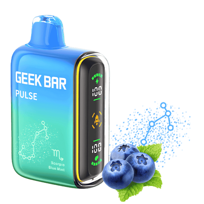 Scorpio Blue Mint Geek Bar Pulse Vape | $12.99 | Dual Mesh Coil Scorpio Blue Mint Geek Bar Pulse Vape | $12.99 | Dual Mesh Coil