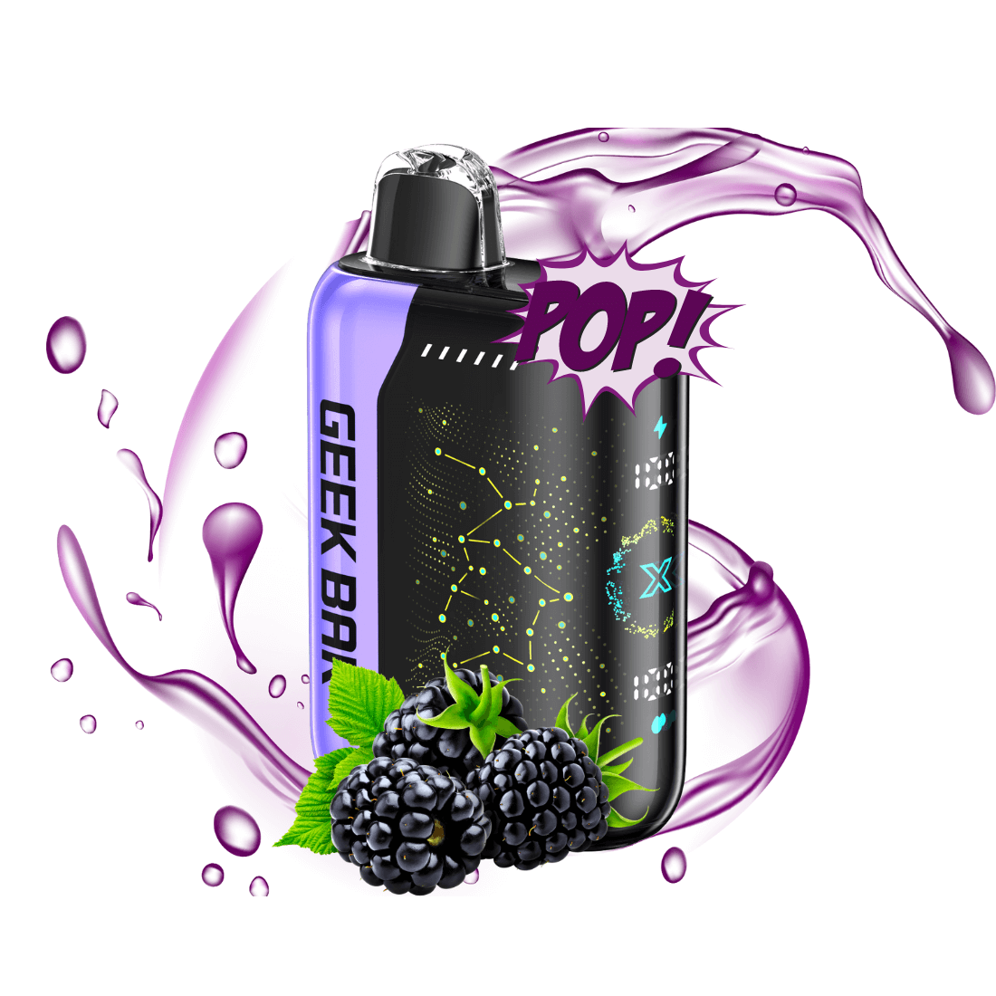 Geek Bar Pulse X Blackberry B-Pop 25K Puffs Disposable Vape Geek Bar Pulse X Blackberry B-Pop 25K Puffs Disposable Vape