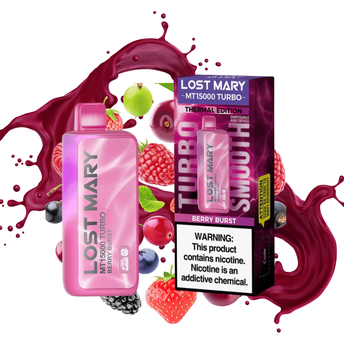 Lost Mary MT15000 Turbo Berry Burst - $15.99 Lost Mary MT15000 Turbo Berry Burst - $15.99