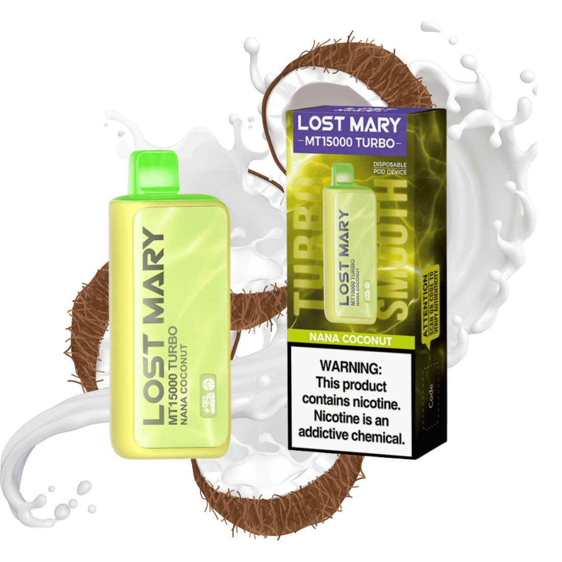 Lost Mary MT15000 Turbo Nana Coconut - $15.99 Lost Mary MT15000 Turbo Nana Coconut - $15.99